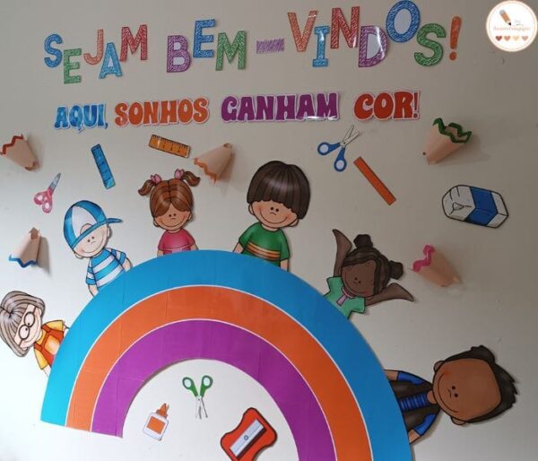 Painel de Boas-Vindas Arco-Íris - Imagem 3