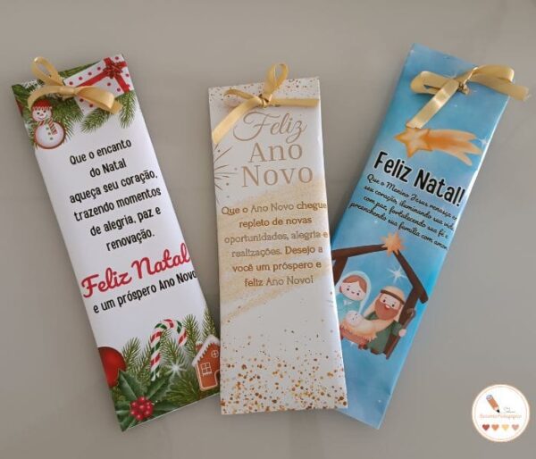 Embalagem para chocolate - Natal e Ano Novo