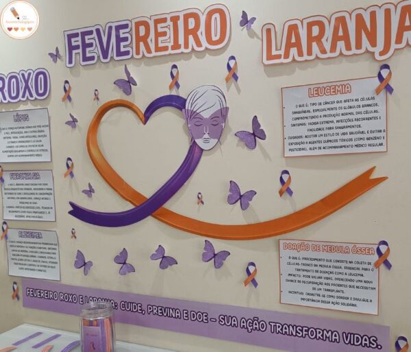 Kit Interativo Fevereiro Roxo e Laranja - Imagem 2