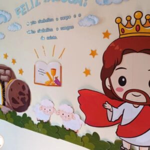 Painel + Carneirinho e Cartão – Páscoa Cristã