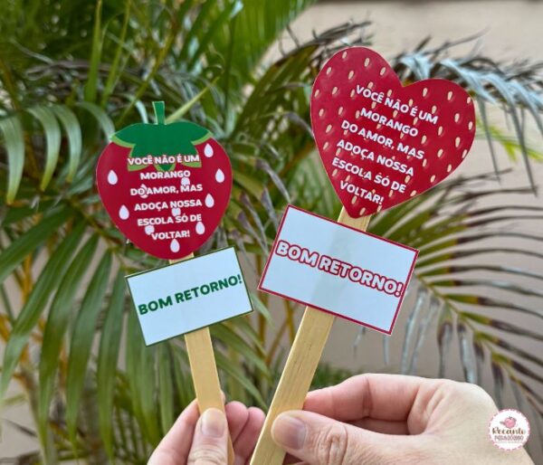 Lembrancinha Morango do Amor - Bom Retorno