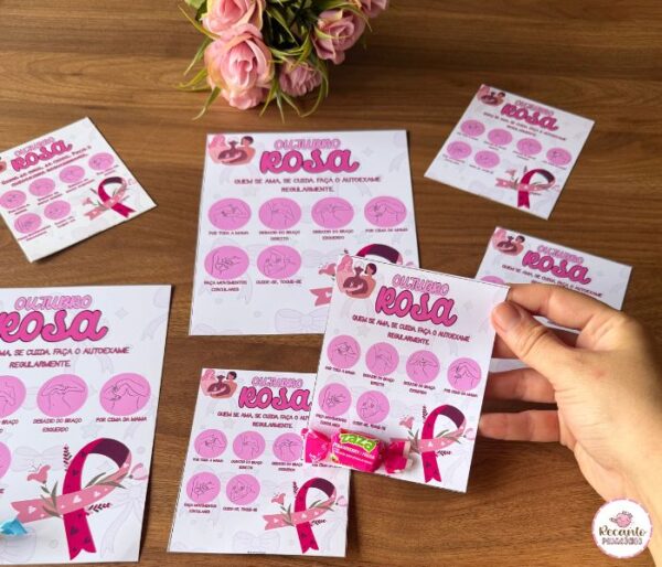 Cartão Autoexame - Outubro Rosa