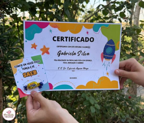 Certificado e Cartão Mimo - SAEB - Imagem 5