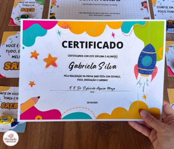 Certificado e Cartão Mimo - SAEB - Imagem 3