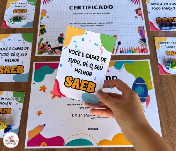 Certificado e Cartão Mimo - SAEB