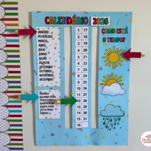 Calendário Interativo - Tema Cores