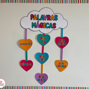 Nuvem das Palavras Mágicas - Tema Cores