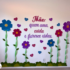 Kit Dia das Mães – Painel e Lembrancinhas Tema Flores