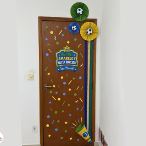 Decoração de Porta Torcida do Brasil — Copa do Mundo