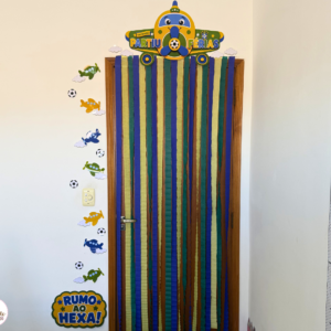 Decoração de Porta Partiu Férias – Avião Copa Rumo ao Hexa